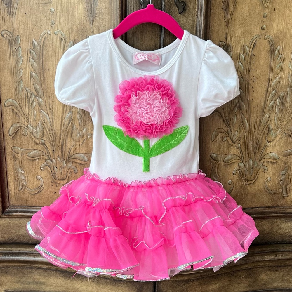 NWT Popatu Nordstrom Girls Tutu Party Dress 24M Pink First Birthday